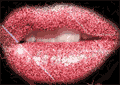 Gif animé bouche brillante